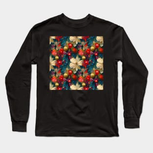 dreamy floral christmas Long Sleeve T-Shirt